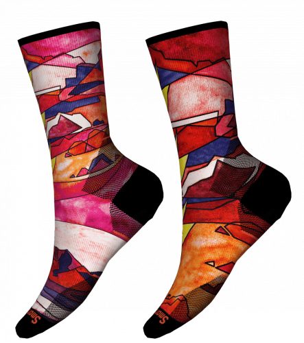 SMARTWOOL  ATHLETE EDITION RUN PRINT CREW SOCKS Futózokni