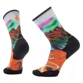   SMARTWOOL TRAIL RUN SINGLETRACK PRINT TARGETED CUSHION CREW SOCKS Futózokni