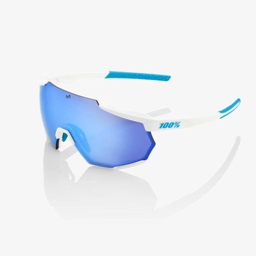 100% RACETRAP Sportszemüveg (movistar team white-hiper blue multilayer mirror lens)