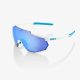 100% RACETRAP Sportszemüveg (movistar team white-hiper blue multilayer mirror lens)