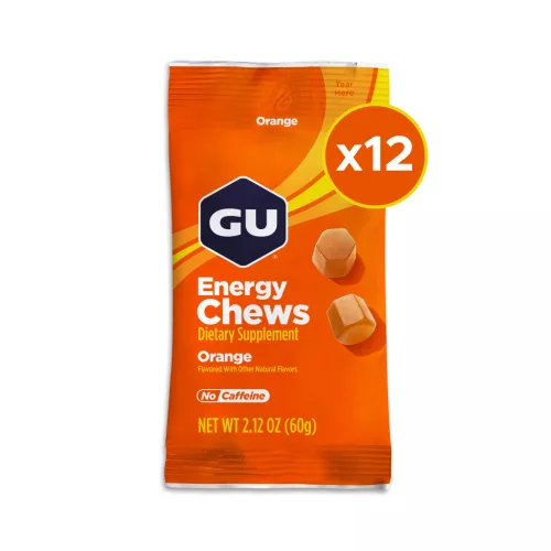 GU ENERGY CHEWS narancs ízű energia gumicukor 12 db