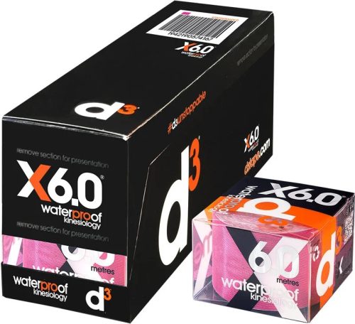 d3 X6.0 KINEZIOLÓGIAI TAPASZ (vízálló) pink
