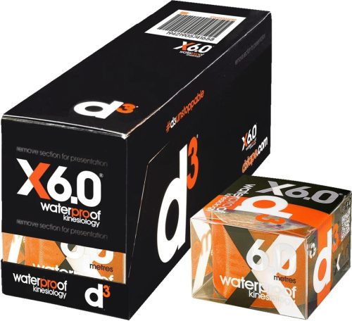 d3 X6.0 KINEZIOLÓGIAI TAPASZ (vízálló) narancssárga