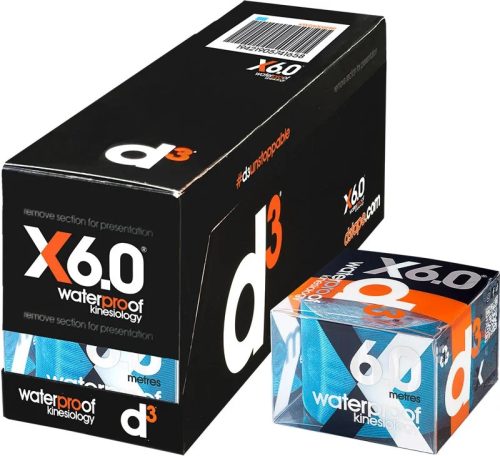 d3 X6.0 KINEZIOLÓGIAI TAPASZ (vízálló) világoskék