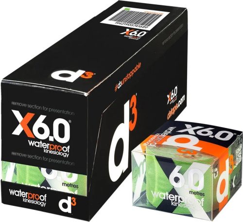 d3 X6.0 KINEZIOLÓGIAI TAPASZ (vízálló) lime